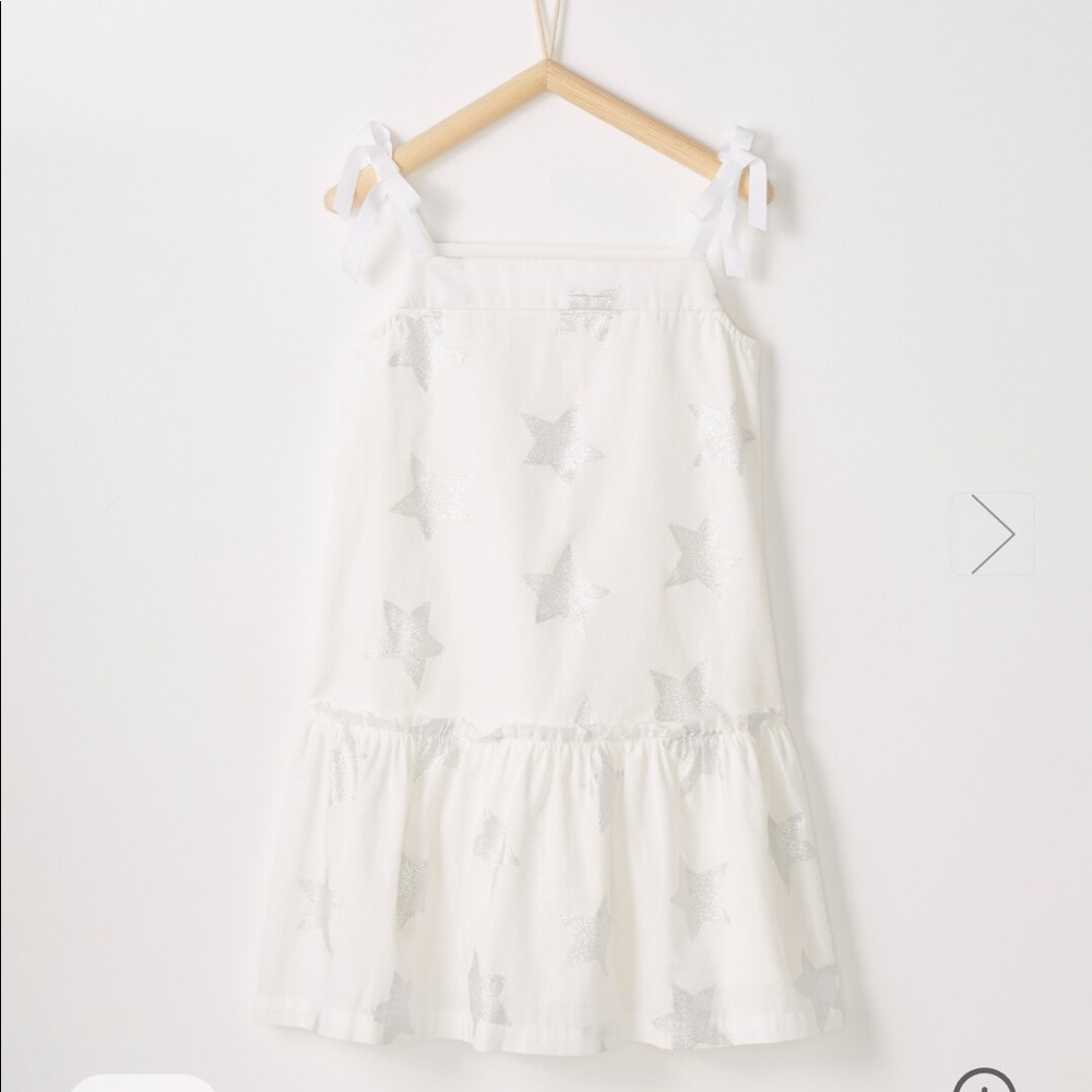 Hanna Andersson peached twill star dress, size 120